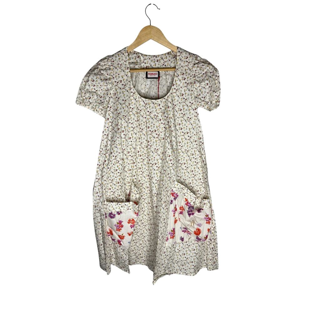 New with Tag Fiorucci Abito Floral Cotton Dress Size 44 (US 6-8 ) - Picture 3 of 4
